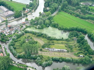 Luchtfoto van Fort Nieuwersluis.