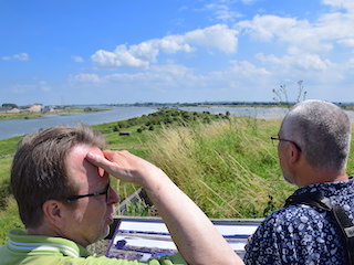 Uitkijkend over de Rijnsplitsing vanaf Fort bij Pannerden.