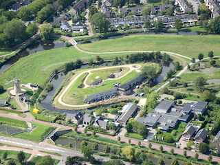 Luchtfoto van het Fort bij Hoofdorp.