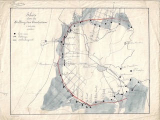 Landkaart Stelling van Amsterdam.